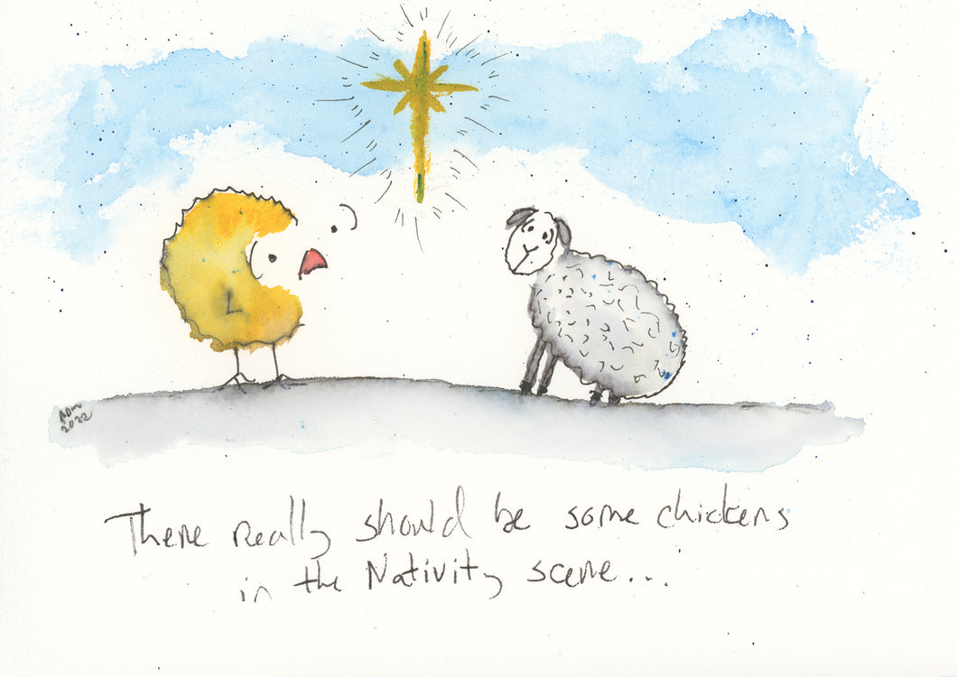 There really should be a chicken in the Nativity scene